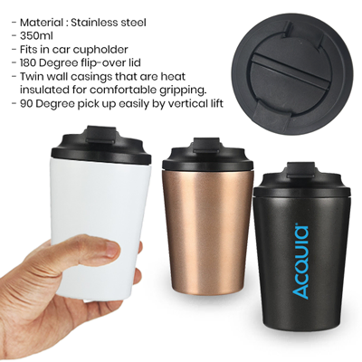 DEVINE Stainless Steel Double Wall Mug – 350ml