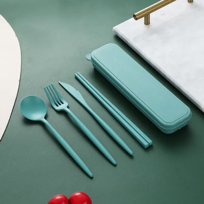 WHEAT 4-in-1 Colour Eco-Cutlery Set