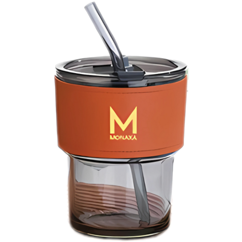 MONTE Premium Color Glass Mug with PU Sleeve- 400ml