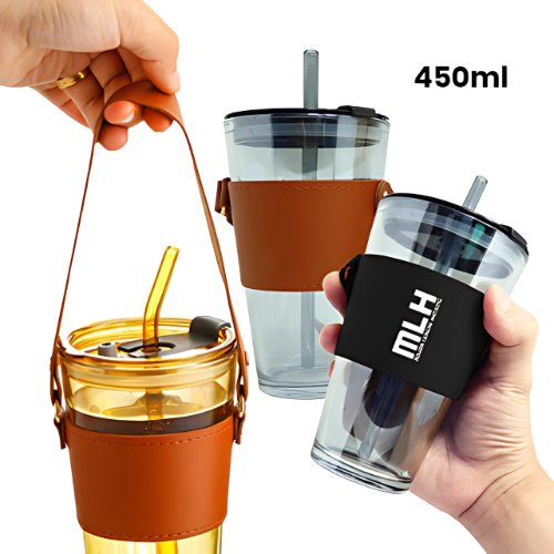 MONTE 3 Premium Color Glass Mug with PU Sleeve - 450ml