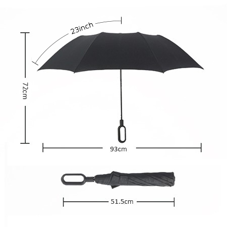 23″ Fiberglass 2 Fold Umbrella