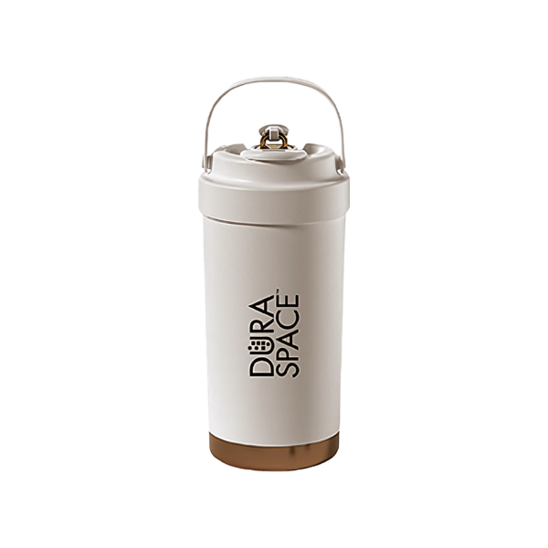 GOLD Dual Lid 316 S.Steel Bottle with Straw Handle – 500ml