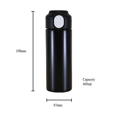 Smart LED Display Stainless Steel Thermos with Handle - 400ml