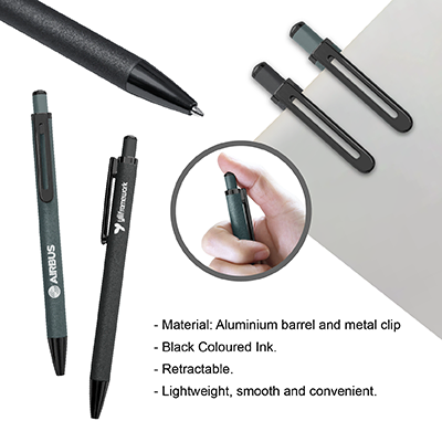 CHROME Coated Aluminum Push Action Ball Pen