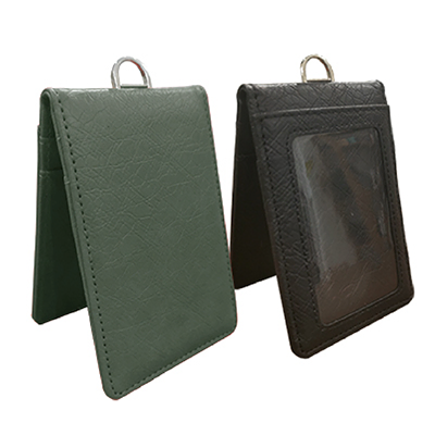 Magnetic PU ID Holder Flip Open Wallet