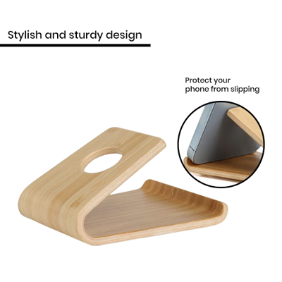 Natural Wooden Smartphone Stand