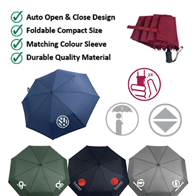 21'' Auto-Open Close 3 Fold Umbrella