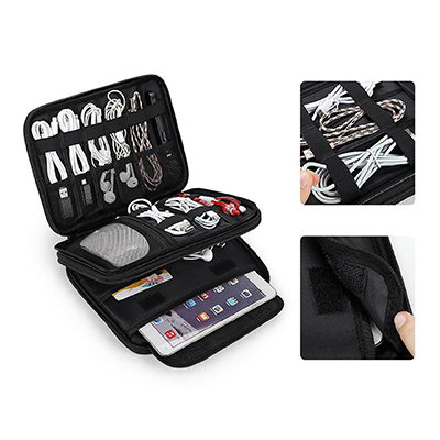 DUO Layer Travel iPad 10.8" Multi Gadget Pouch