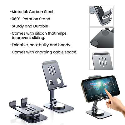CARBON STEEL 360° Rotatable Phone Holder