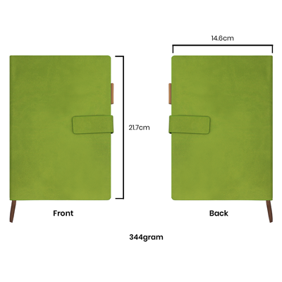 PU Magnetic Hard Case A5 Notebook with Pen Loop