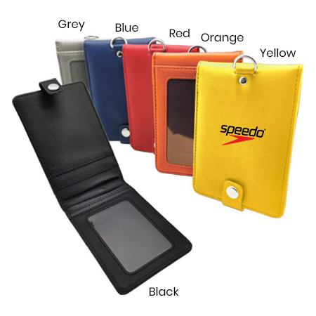Smooth PU ID Holder Flip Open Wallet