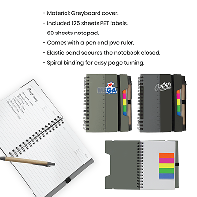 RULER Eco-Notebook Pen with Strap