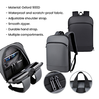 15.6" SLIM Expandable Laptop Backpack
