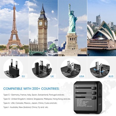 SWIFT Travel Adapter Triple USB and Type-C Charger