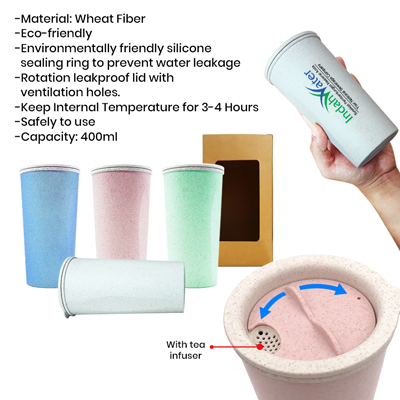 Natural Eco-Wheat Tumbler - 400ml