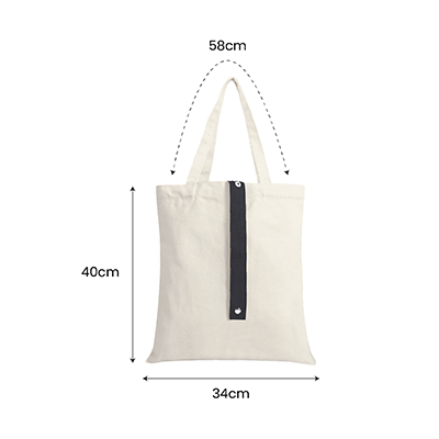 COLOR Strap Foldable Canvas Bag – 8oz (340×400)