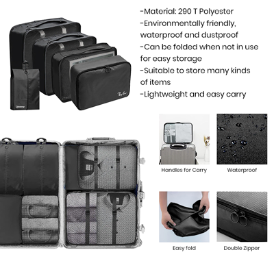 5-In-1 Polyester Travel Organizer Set