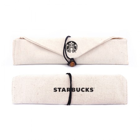 3-in-1 Rose Gold Cutlery and Straw Canvas Set