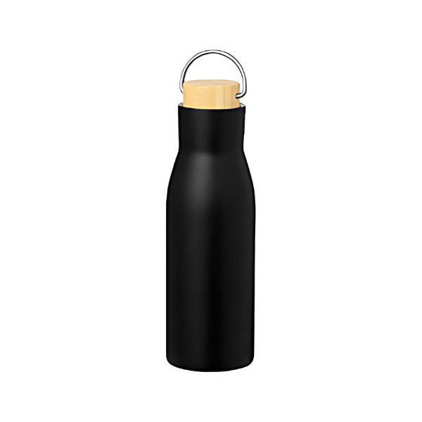 OPPA Double Wall S.Steel with Bamboo Cap Handle - 450ml