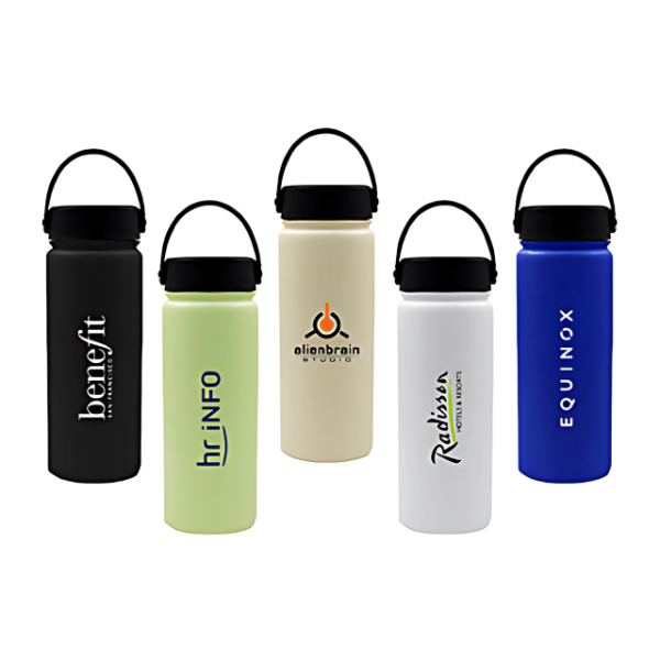 YOUNG Double Wall Stainless Steel Flask with Handle - 600ml