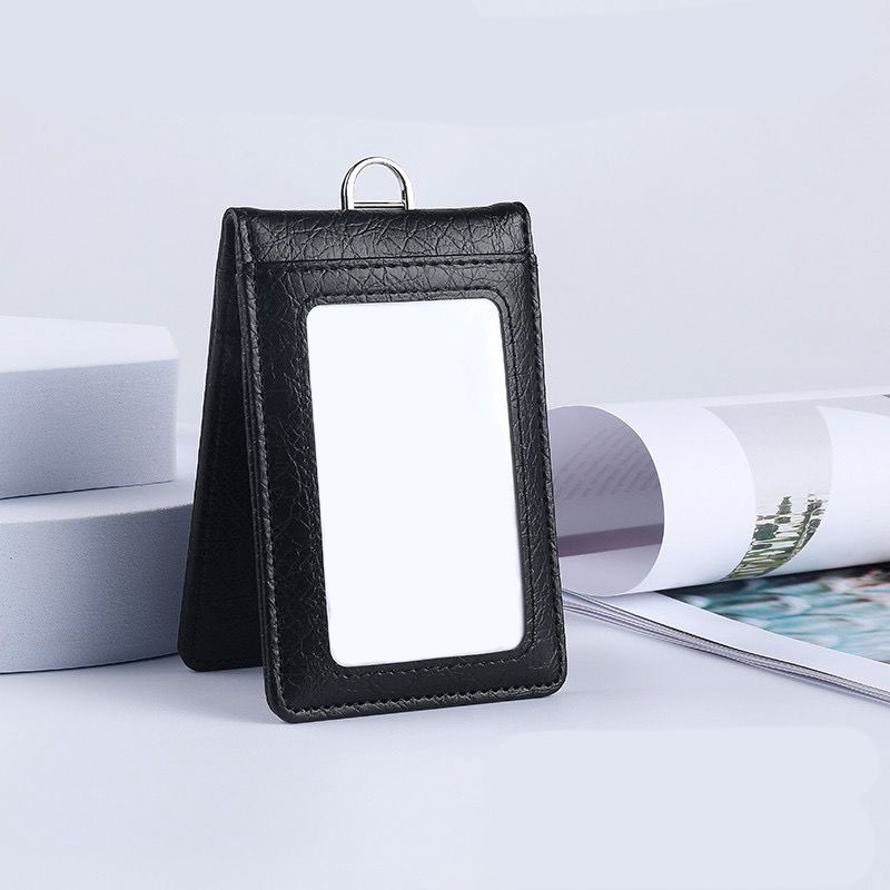 Magnetic PU ID Holder Flip Open Wallet