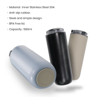 CASSEY Stainless Steel Thermos Tumbler – 580ml