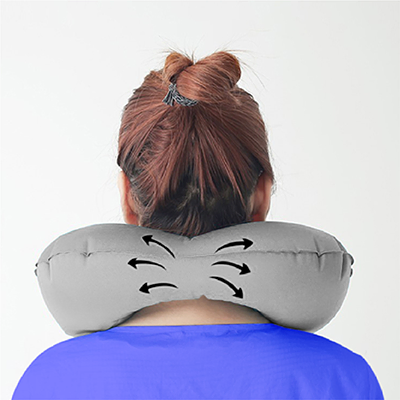 PUMP UP Polyester Inflatable Travel Pillow