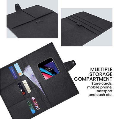 Felt Passport Multi-purpose Pouch with Pen Loop