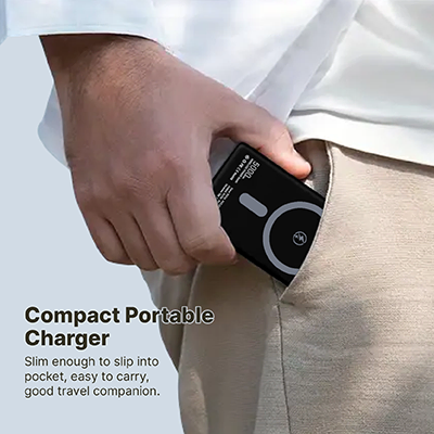 SLIM Magnetic 15W Wireless Power Bank - 5000mAh