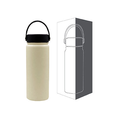 YOUNG Double Wall Stainless Steel Flask with Handle - 600ml