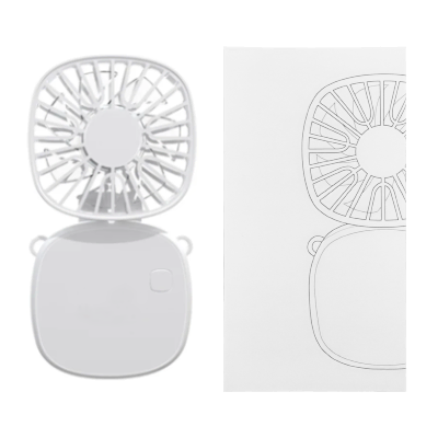POCKET Mini Foldable Fan with Lanyard - 300mAh