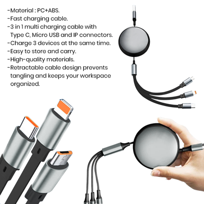 TRIO 3-in-1 Fast Charging Cable