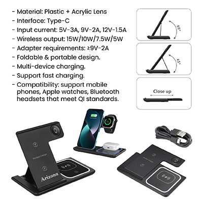 PHANTOM 3 in 1 Wireless Charger Station
