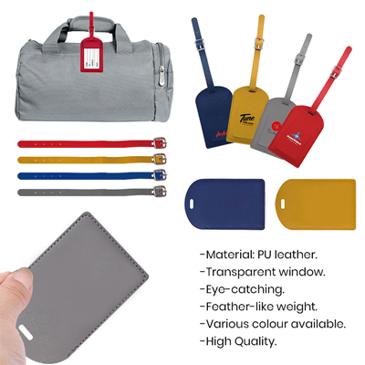 HIS PU Luggage Tag Holder