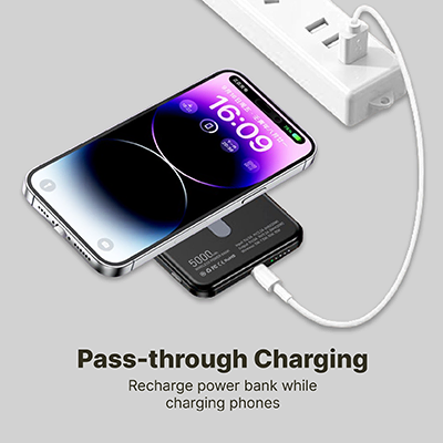SLIM Magnetic 15W Wireless Power Bank - 5000mAh