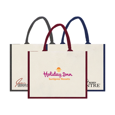 Colour Strip Laminated Canvas Bag - 10oz (400x330x160)